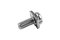[E] น็อตยึดสายไฟ สแตนเลสชุบนิกเกิ้ล M3x8 mm พร้อมแหวนทรงสี่เหลี่ยม ขนาด 6x6 mm
